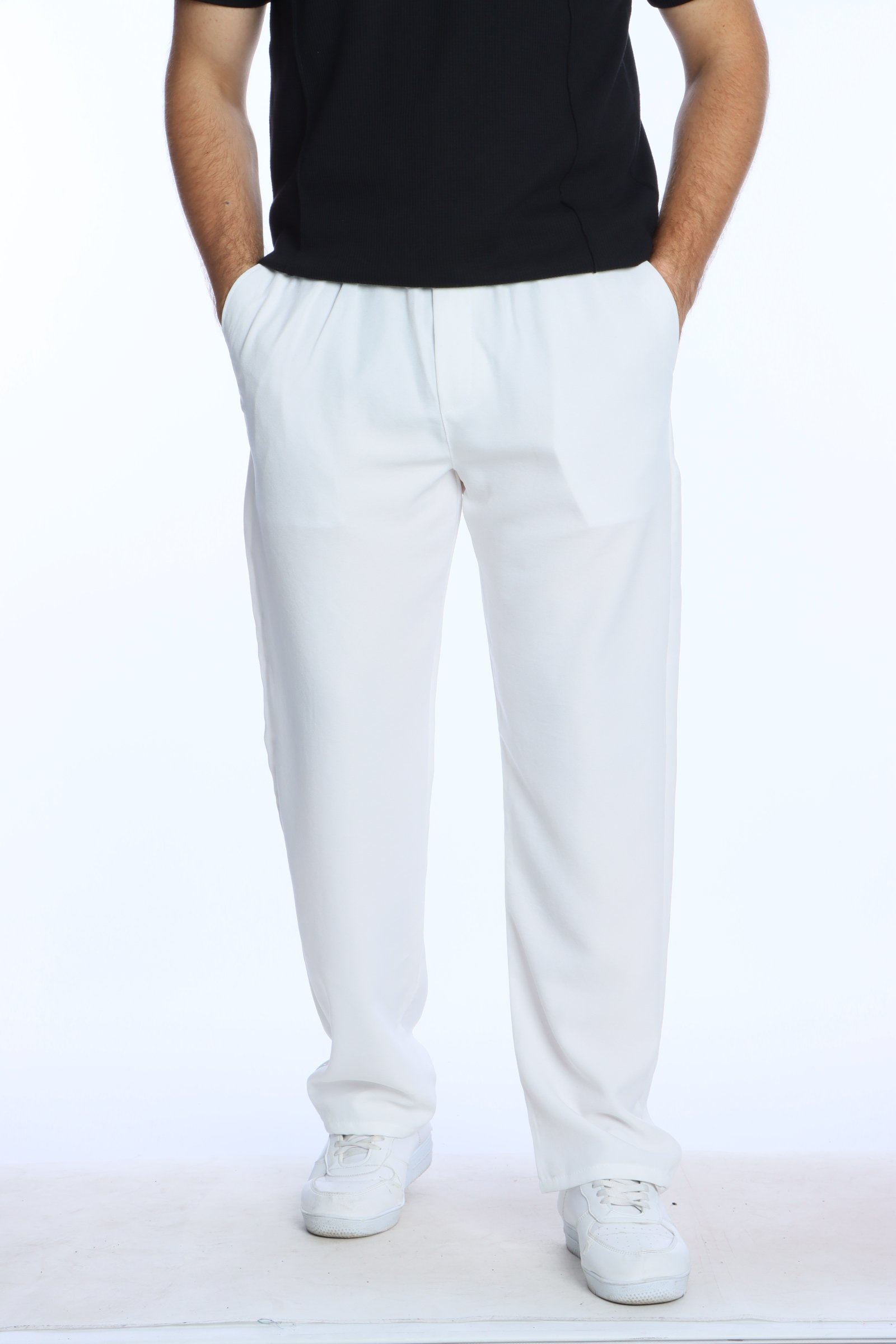 Ars 1225 Lastikli Keten Baggy Beyaz
