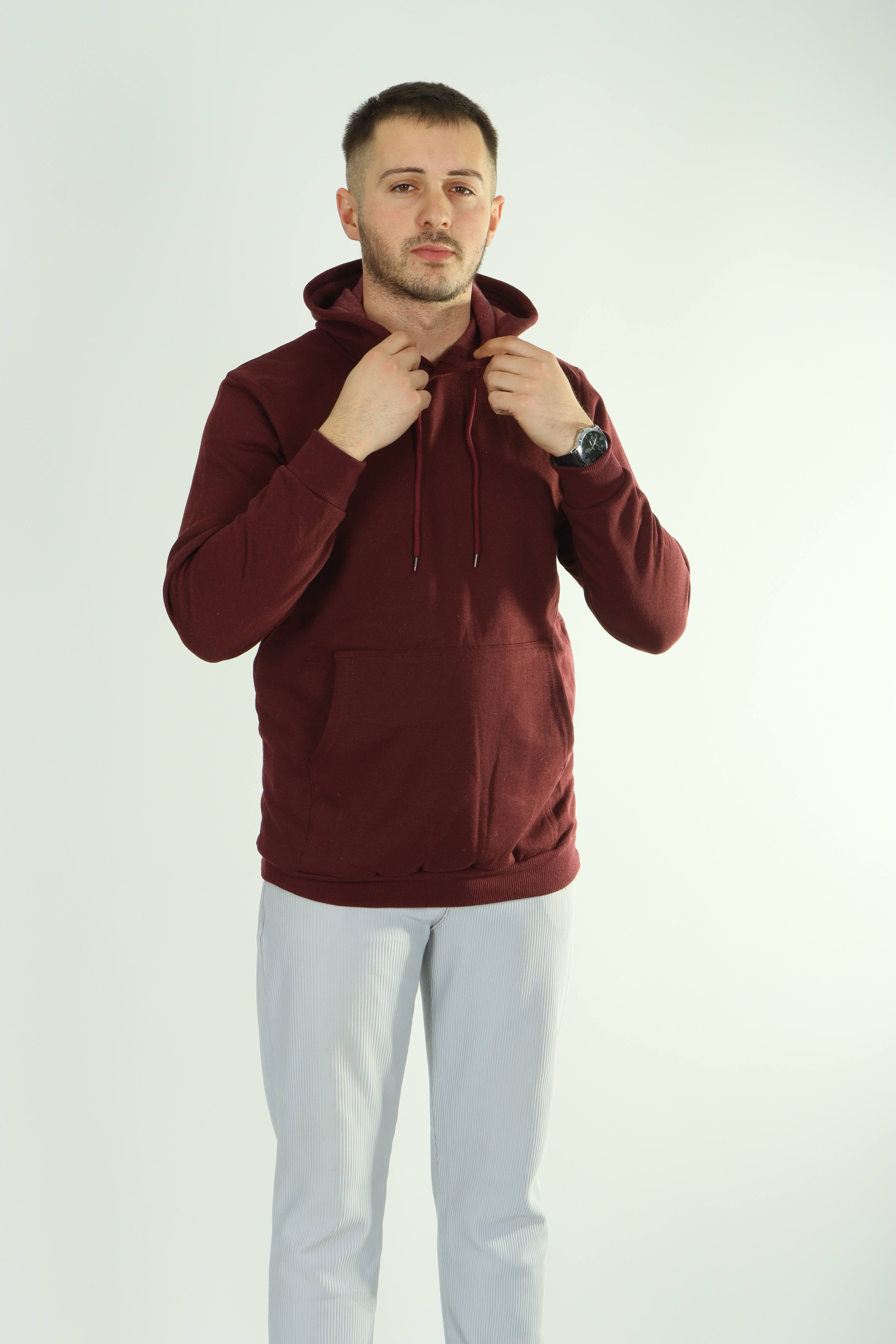 Betep 2 İp Kapşonlu Sweat Bordo