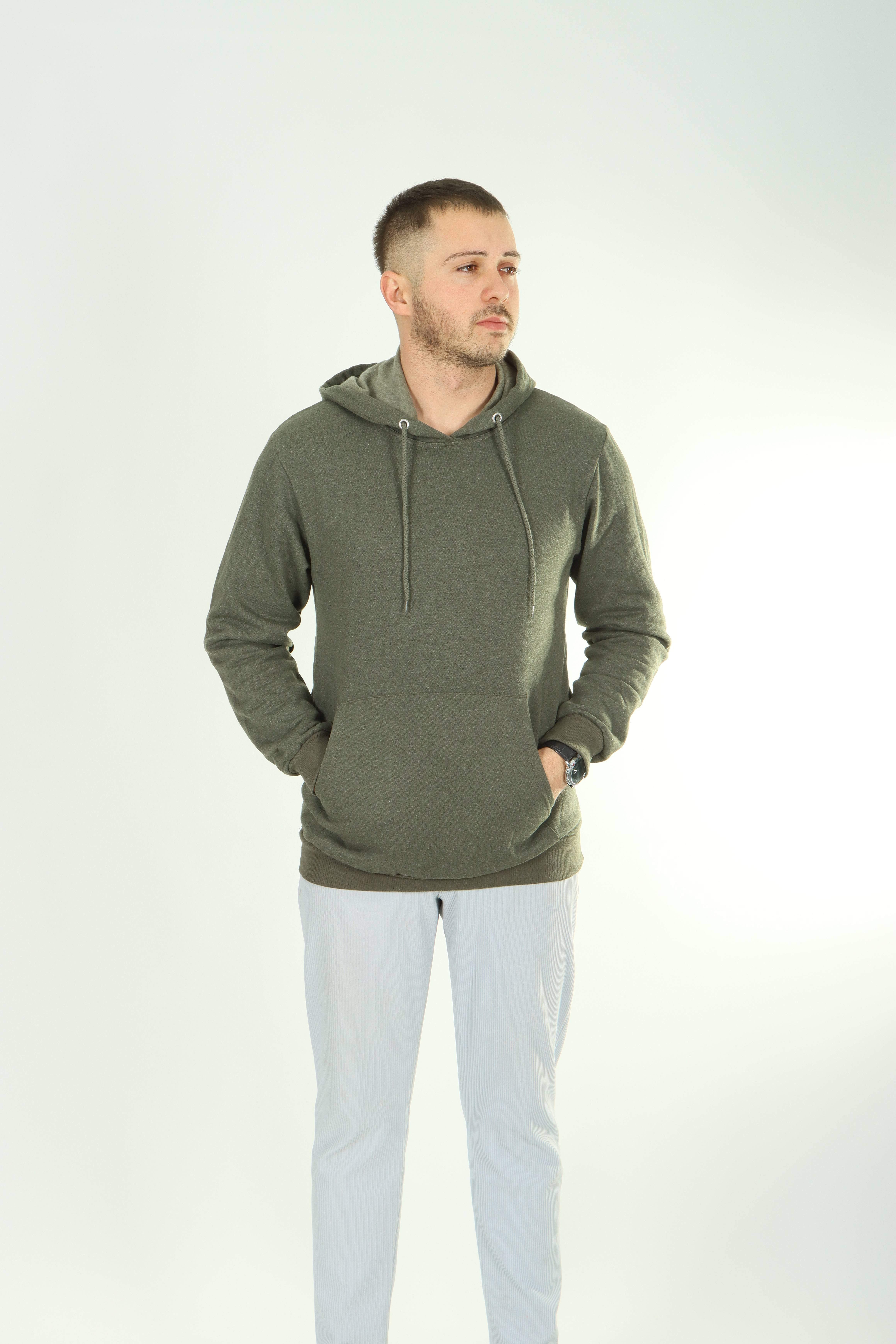 Betep 2 İp Kapşonlu Sweat Haki