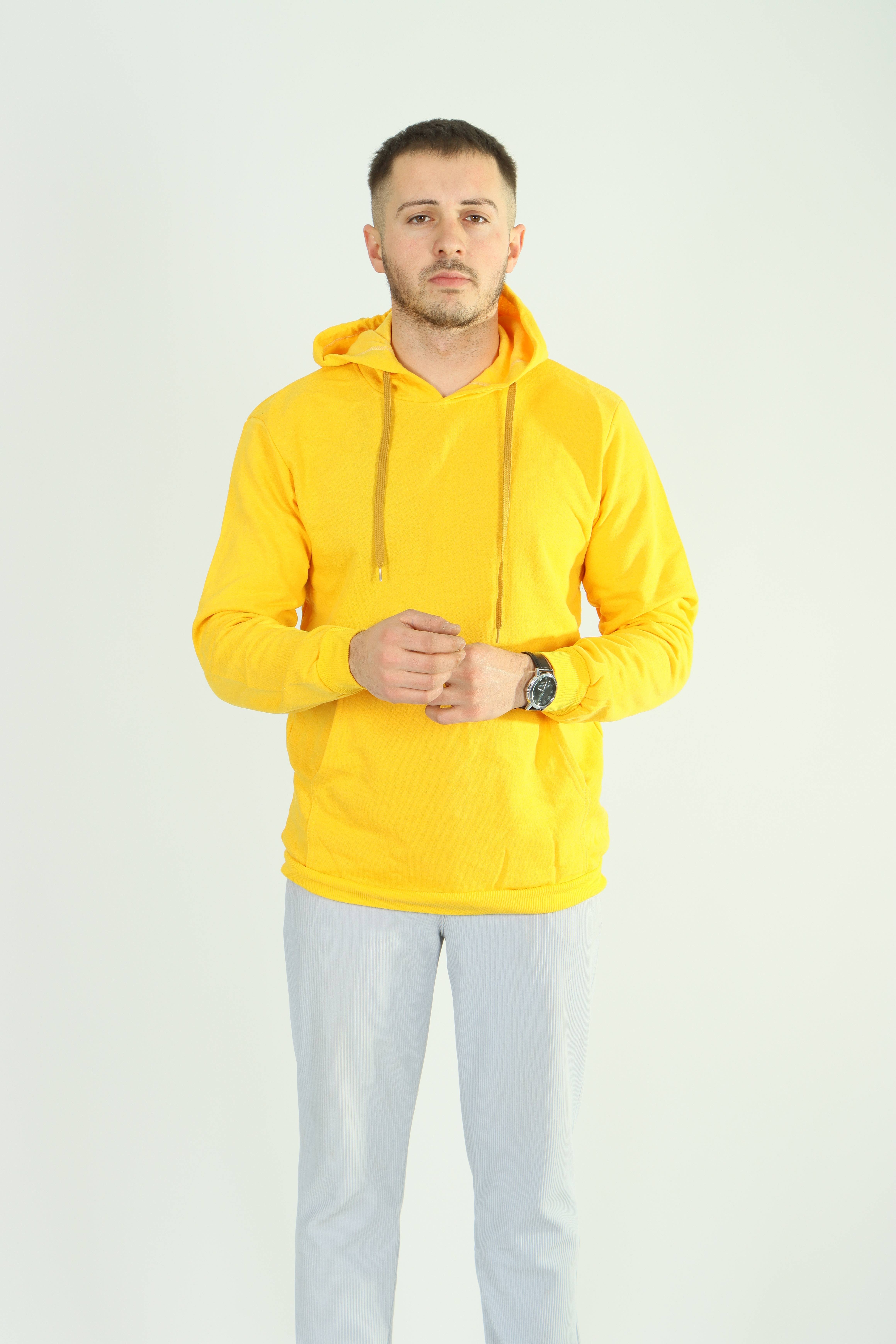Betep 2 İp Kapşonlu Sweat Sarı