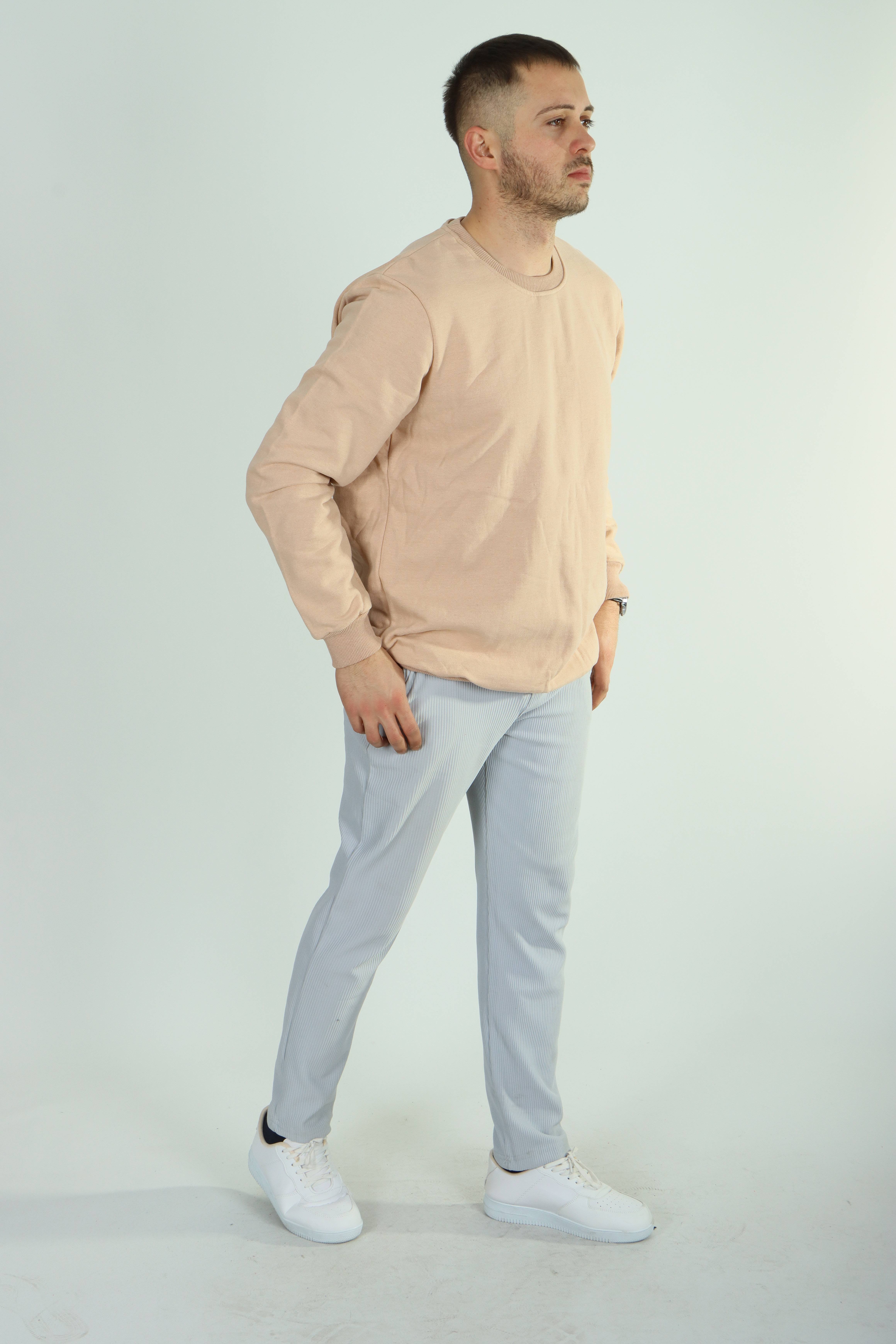 Betep 2 İplik Düz Sweat Krem