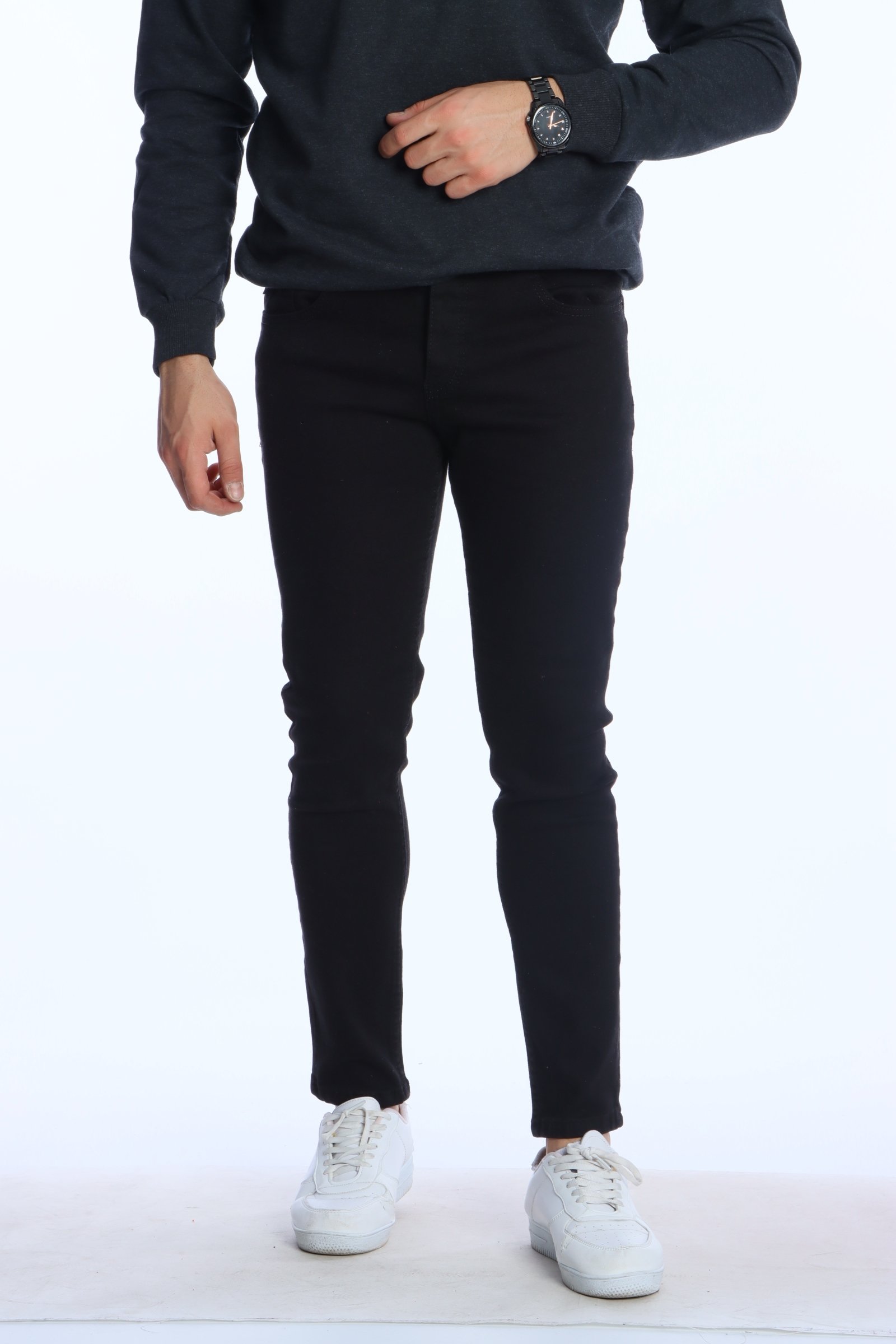 Big Rodoc Slimfit Kot Pantolon Siyah-Beyaz