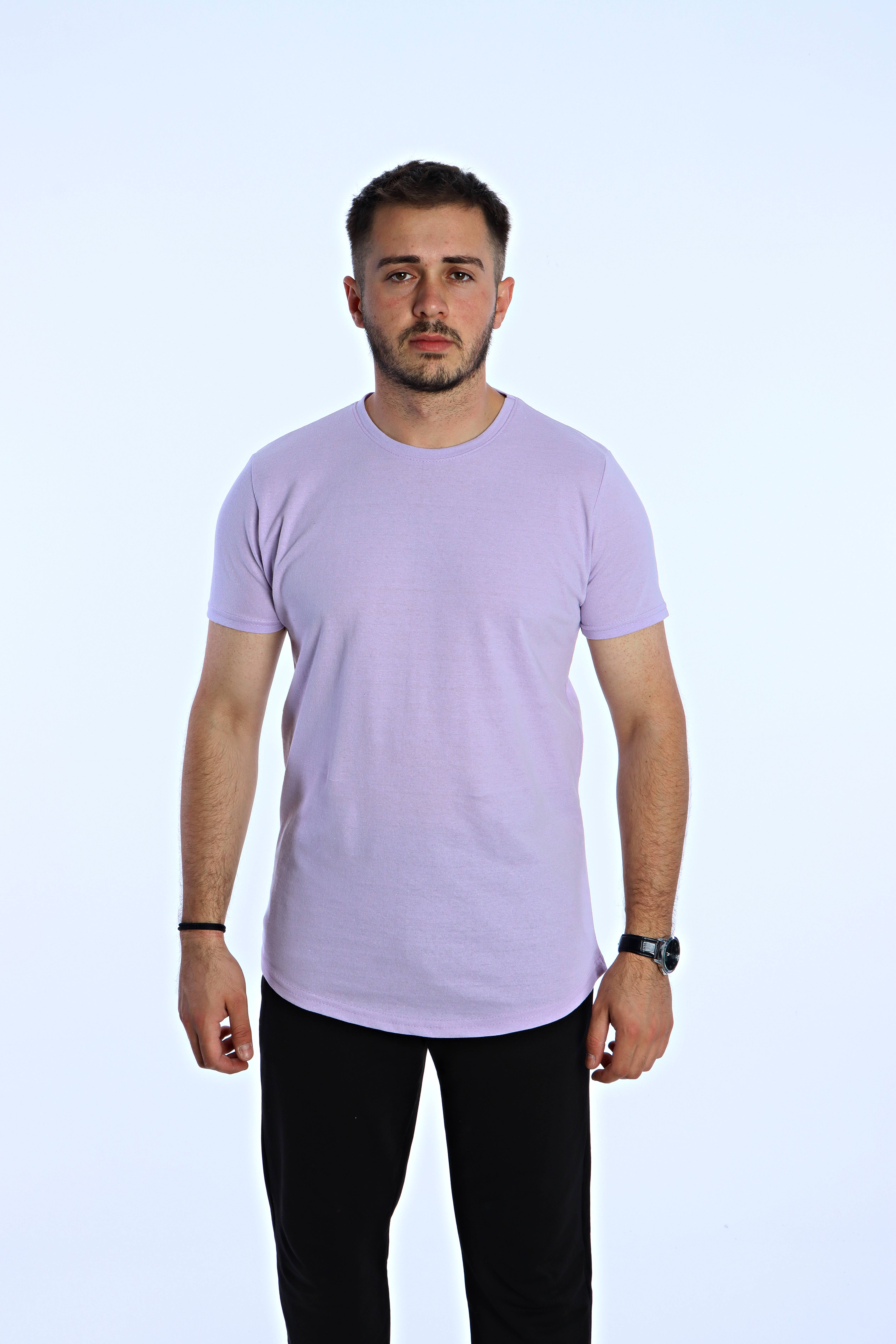 Düz Eko Oversize Tşört Lila