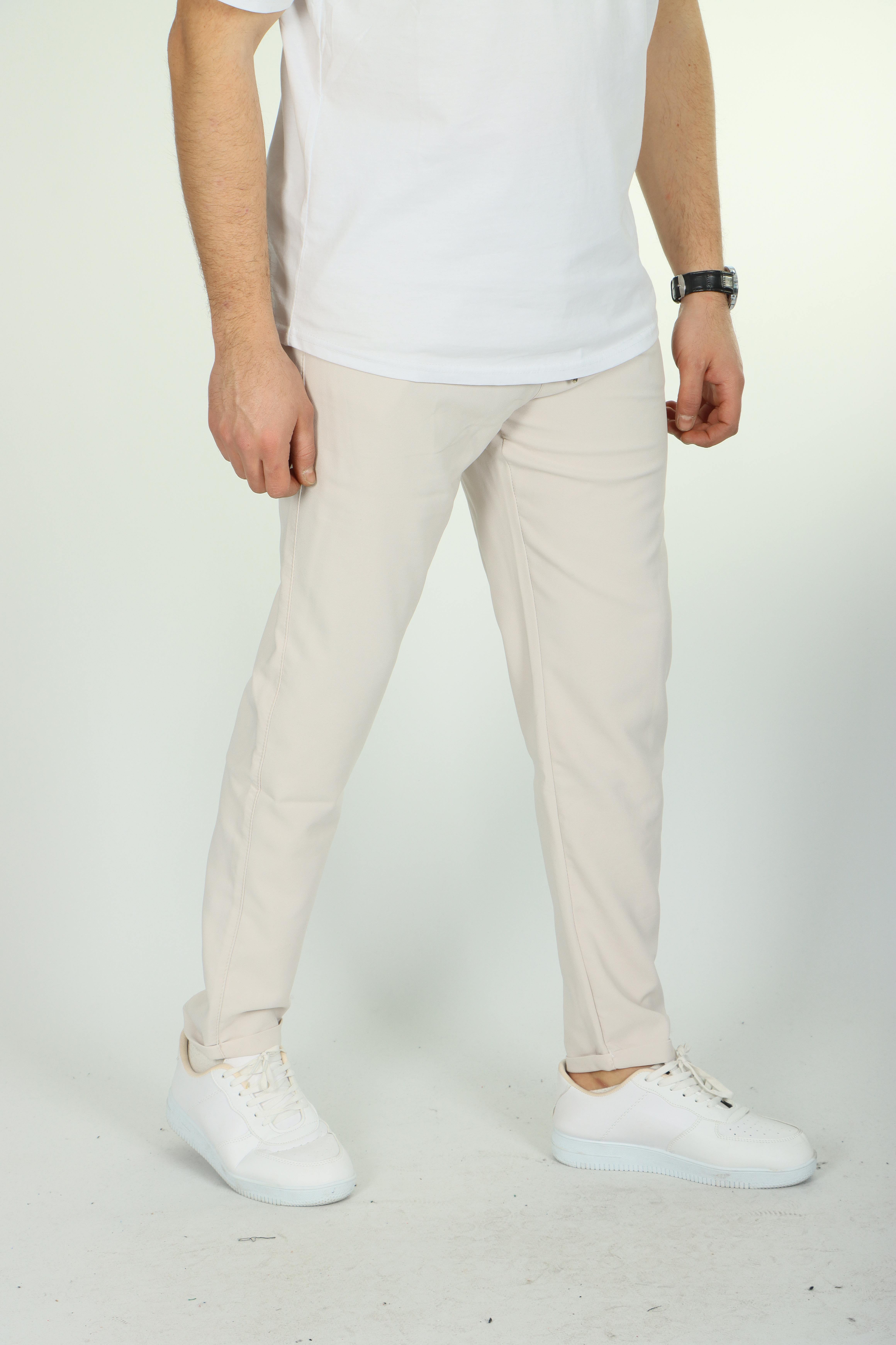 Eg38 Double Face Jogger Pantolon Beyaz Beyaz