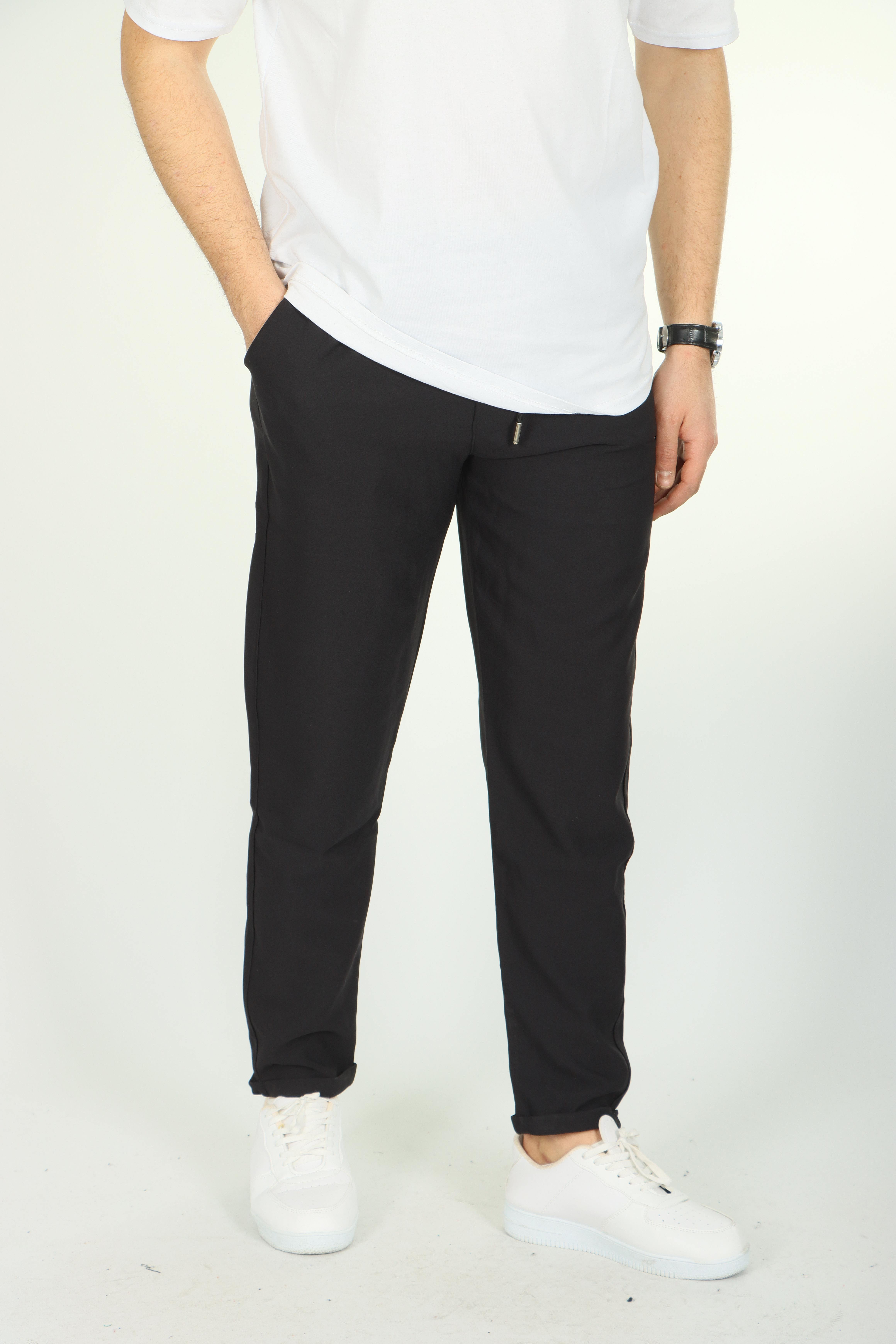 Eg38 Double Face Jogger Pantolon Siyah Siyah