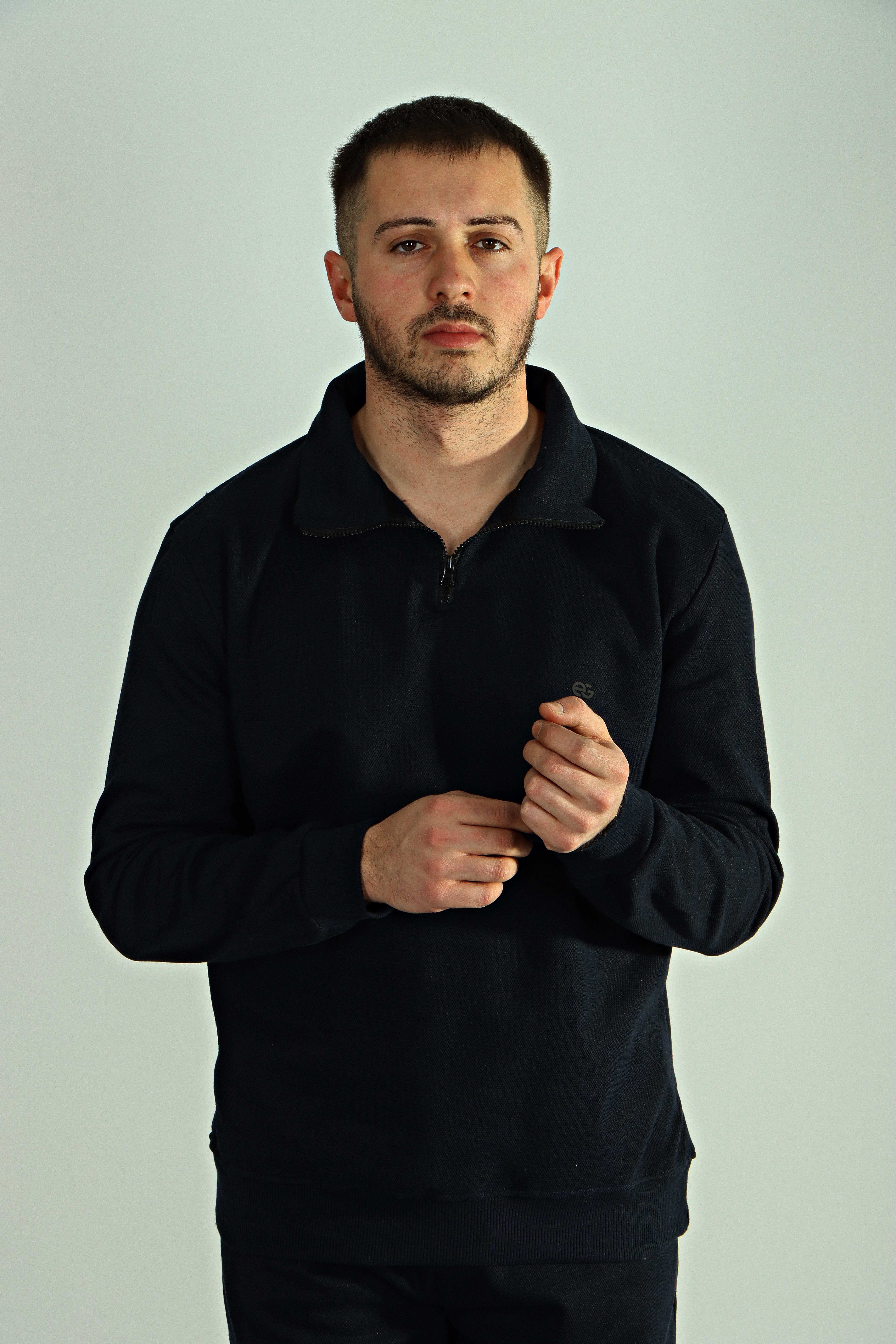 Eg38 Pike Yarım Fermuar Sweat Lacivert