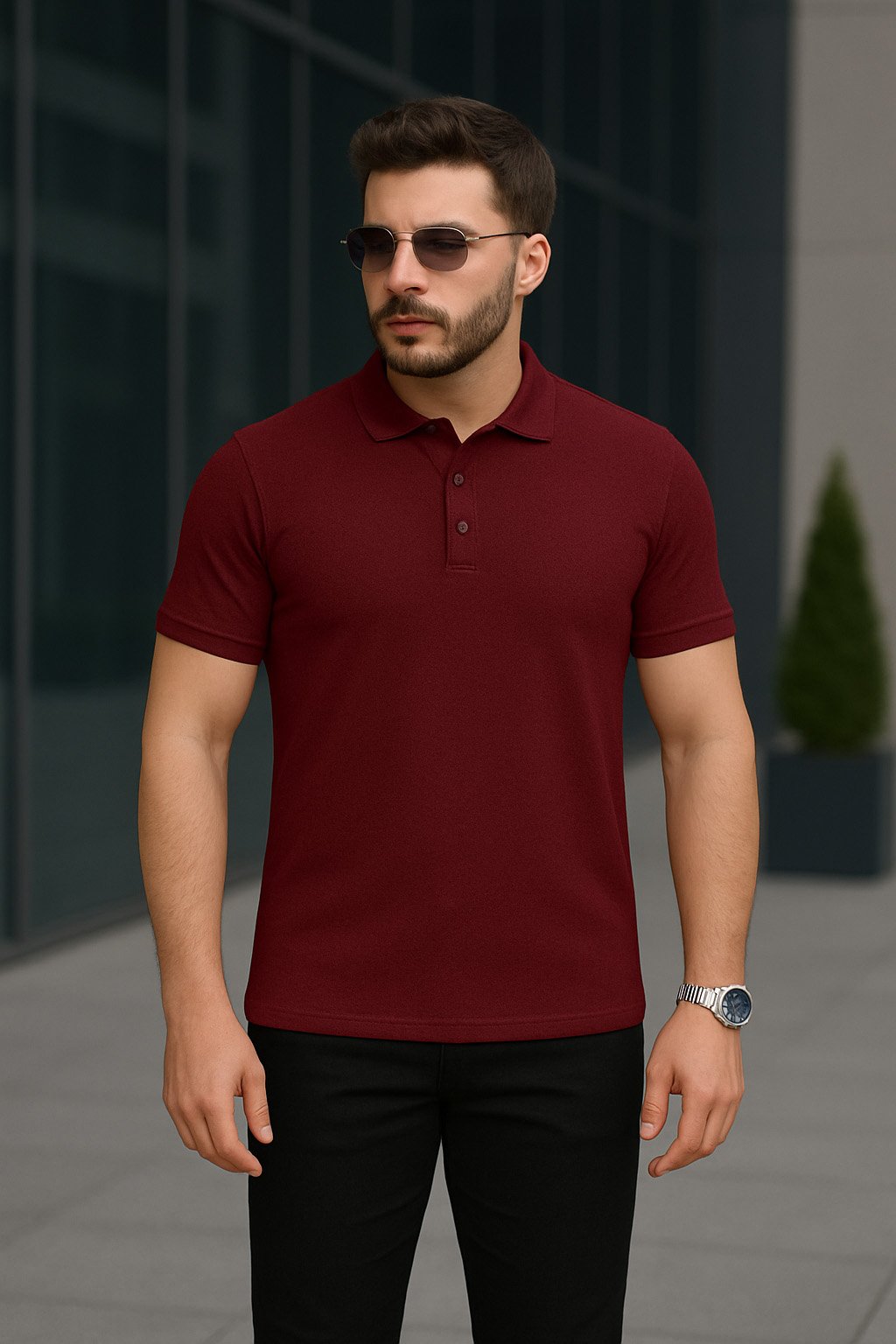 Tmb Eko Polo Yaka Bordo