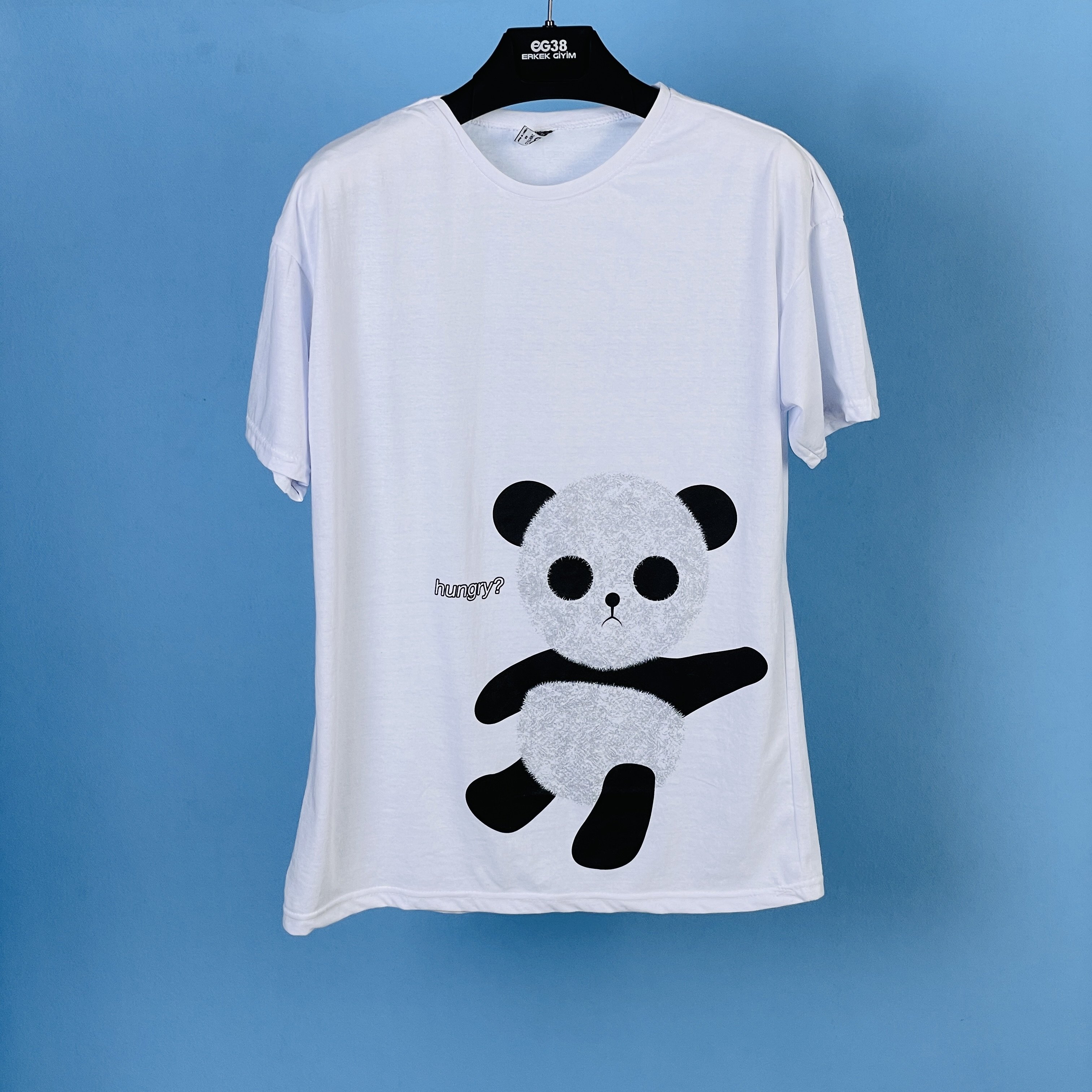 Tmb Hungry Panda Oversize Tşört Beyaz